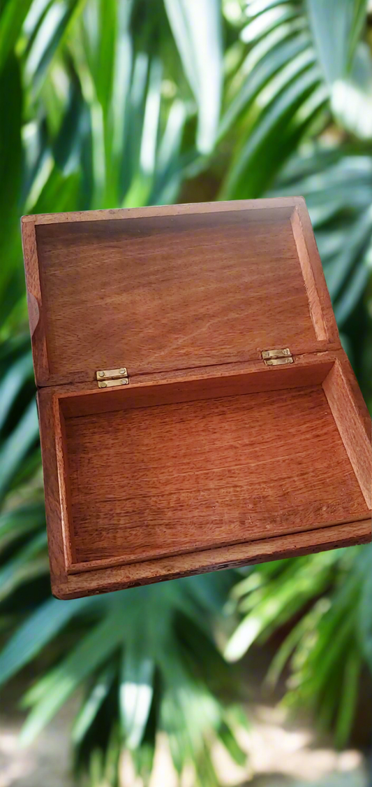 Handcarved floral jewelry box
